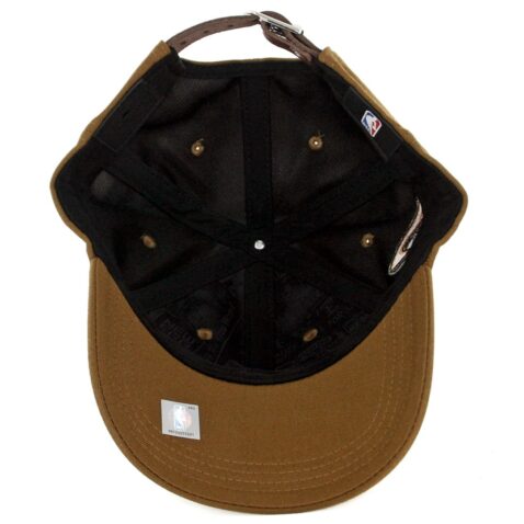 New Era 9Twenty Golden State Warriors Suiting Strapback Hat Brown - Image 4