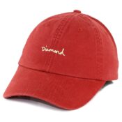 Diamond Supply Co OG Script Sports Strapback Hat Red