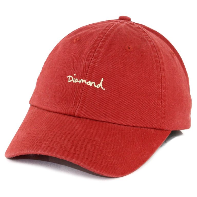 Diamond Supply Co OG Script Sports Strapback Hat Red