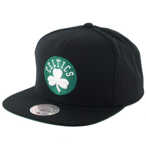 Mitchell & Ness Boston Celtics Wool Solid Snapback Hat Black