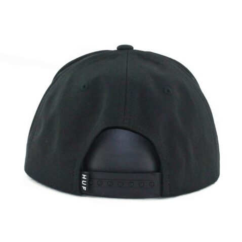 HUF Box Logo Snapback Hat Black