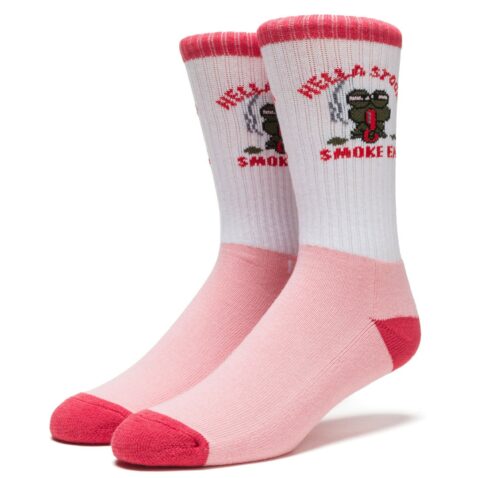 HUF Smoke Em Crew Socks Pink