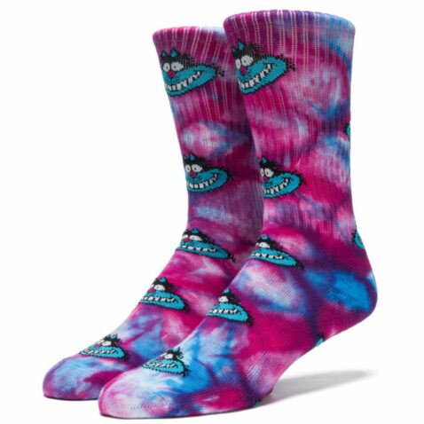 HUF Mad Cat Crew Socks Purple