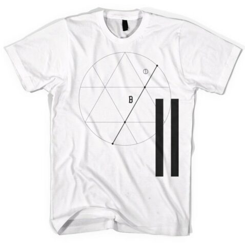 Black Scale Tres Angulos T-Shirt White