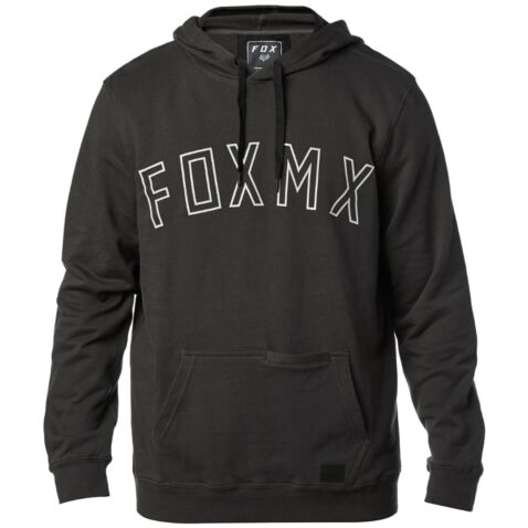 Fox Bourne Pullover Fleece Hooded Sweatshirt Black Vintage
