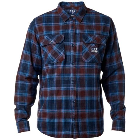 Fox Traildust Flannel Long Sleeve Shirt Navy