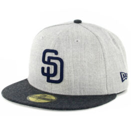 New Era 59Fifty San Diego Padres Heather Crisp 2 Fitted Hat Heather Grey Navy