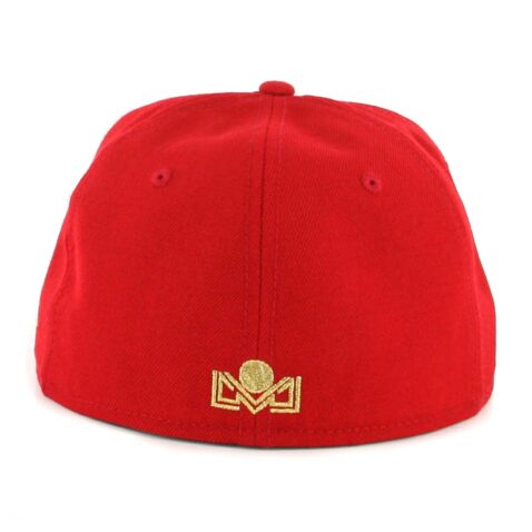 New Era 59Fifty Mexicali Aguilas Campeones Fitted Hat Scarlet Gold