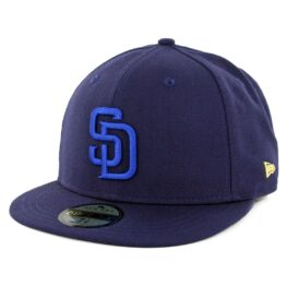 New Era 59Fifty San Diego Padres Essential Black Label Fitted Hat Navy