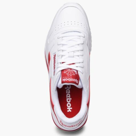Reebok CL Leather Ripple Low BP Shoe White Excellent Red