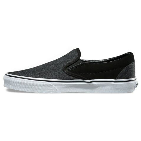 Vans Classic Slip-On Suede & Suitin Shoe Black - Image 2