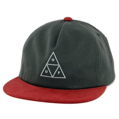 HUF Triple Triangle Snapback Hat Grey