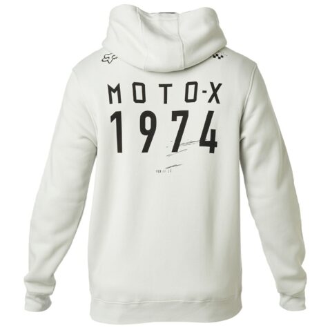 Fox District 4 Zip Pullover Fleece Hooded Sweatshirt Light Grey