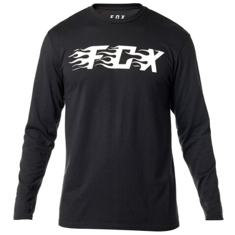 Fox Flame Long Sleeve T-Shirt Black