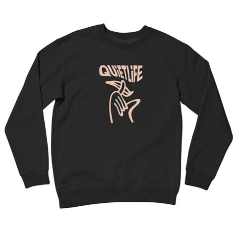 The Quiet Life Shhh Wavey Crewneck Sweatshirt Black
