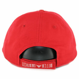 New Era 9Twenty Chicago Bulls Scarlet Hook Strapback Hat Scarlet Red