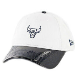 New Era 9Twenty Chicago Bulls Retro Hook Strapback Hat White Navy