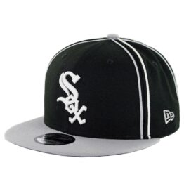 New Era 9Fifty Chicago White Sox Y2K Team Soutache Snapback Hat Black Grey