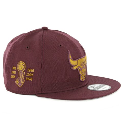 New Era 9Fifty Chicago Bulls Snapback Hat Maroon