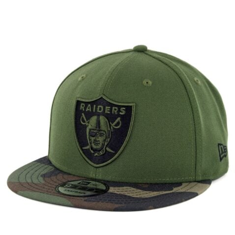 New Era 9Fifty CTO Las Vegas Raiders Snapback Hat Rifle Green Woodland Camo