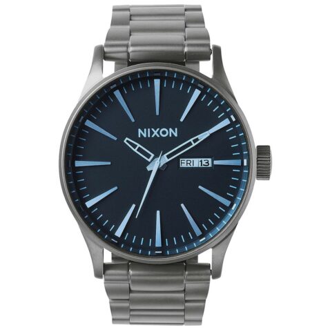Nixon Sentry SS Watch Gunmetal Blue Crystal