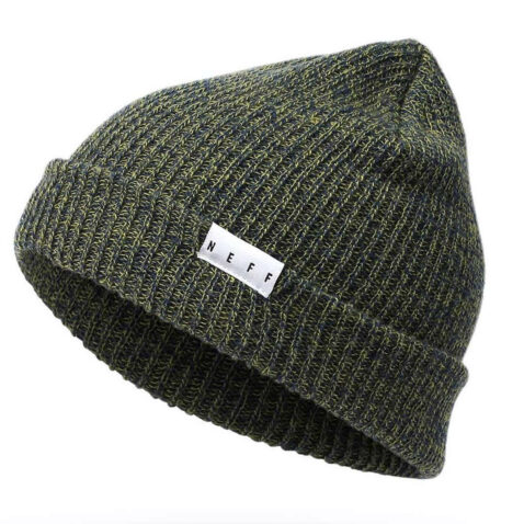 Neff Fold Heather Beanie Olive Navy