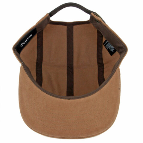 Brixton Potrero 5 Panel Strapback Hat Dark Khaki - Image 3