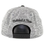 Mitchell & Ness Golden State Warriors Space Knit Snapback Hat Silver Charcoal-Back
