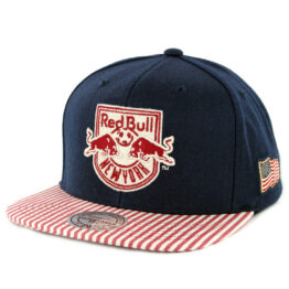Mitchell & Ness New York Red Bulls OG USA Snapback Hat Navy Stripe