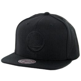Mitchell & Ness Golden State Warriors Tonal Short Hook Snapback Hat Black