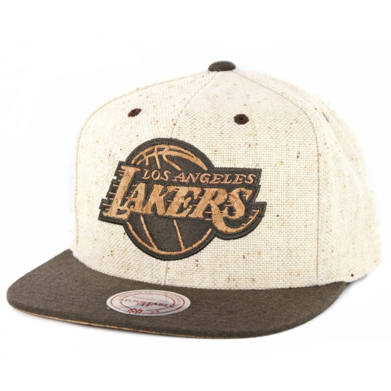 Mitchell & Ness Los Angeles Lakers The Natural Strapback Hat Tan Brown