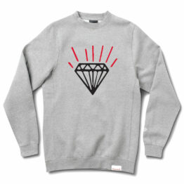 Diamond Supply Co Gem Crewneck Sweatshirt Heather Grey