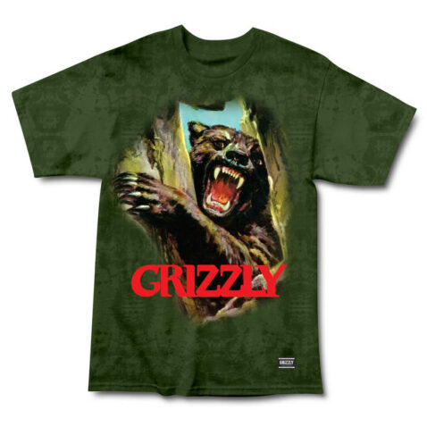 Grizzly Hunting Season T-Shirt Green Tye Die