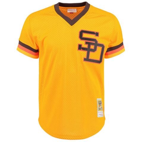 Mitchell & Ness San Diego Padres Authentic Mesh BP 1982 Jersey Yellow
