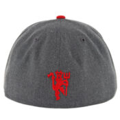 New Era 59Fifty Manchester United Fitted Hat Heather Graphite Scarlet Red-Back