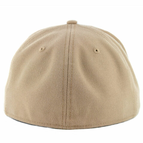 New Era Blanks 59Fifty Plain Blank Fitted Hat Camel Tonal