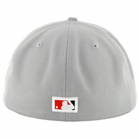 New Era 59Fifty San Diego Padres Wordmark Jersey Logo Fitted Hat Grey Dark Navy
