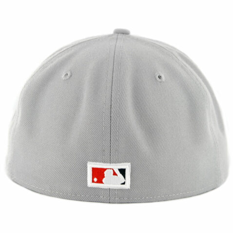 New Era 59Fifty San Diego Padres Wordmark Jersey Logo Fitted Hat Grey Dark Navy - Image 2