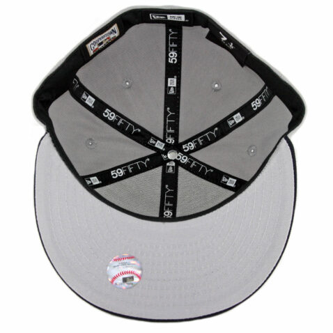 New Era 59Fifty San Diego Padres Wordmark Jersey Logo Fitted Hat Grey Dark Navy - Image 3