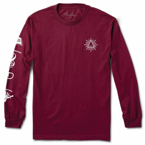 Primitive Brotherhood Long Sleeve T-Shirt Burgundy