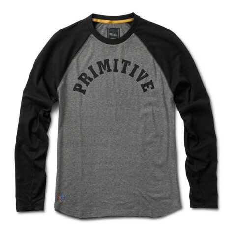 Primitive Ivy League Raglan Shirt Grey Heather