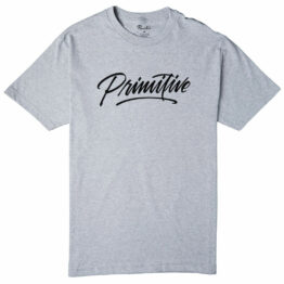 Primitive Pablo Script T-Shirt Athletic Heather