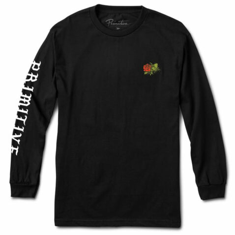 Primitive Rosebud Long Sleeve T-Shirt Black