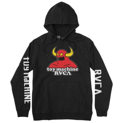 RVCA x Toy Machine Hooded Sweartshirt Black