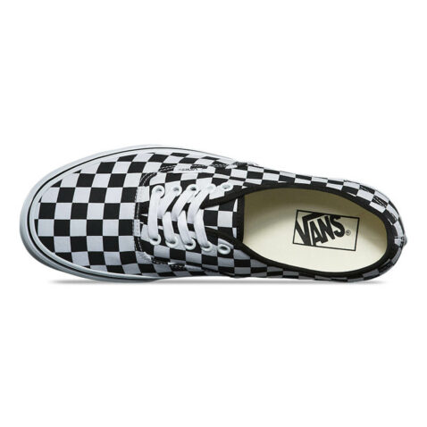 Vans Authentic Checkerboard Shoe Black True White - Image 3