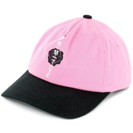 Primitive Moods Rose Dad Strapback Hat Pink Black