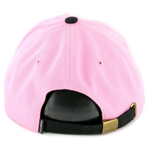 Primitive Moods Rose Dad Strapback Hat Pink Black