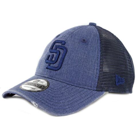 New Era 9Twenty San Diego Padres Tonal Washed Strapback Hat Washed Navy