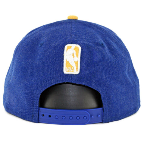 New Era 9Fifty Golden State Warriors Heather Hype Snapback Hat Heather Royal Blue - Image 2