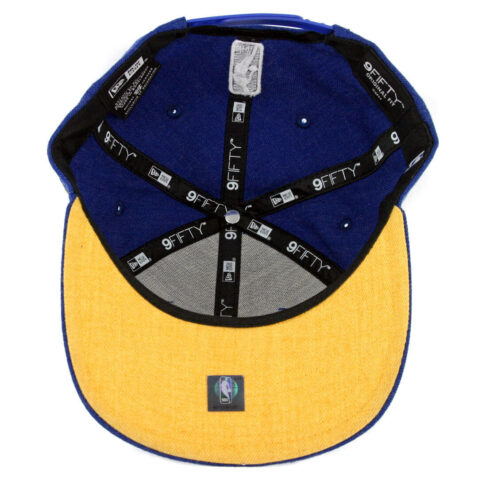 New Era 9Fifty Golden State Warriors Heather Hype Snapback Hat Heather Royal Blue - Image 3
